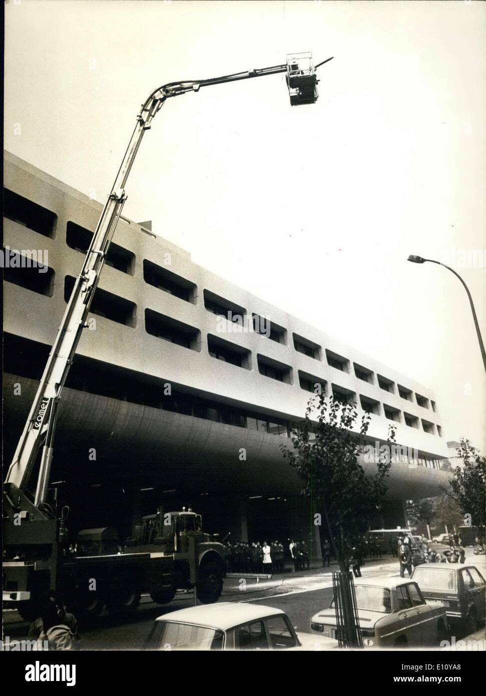 Ottobre 09, 1974 - Nuovo equipaggiamento antincendio per Parigi, Francia Foto Stock