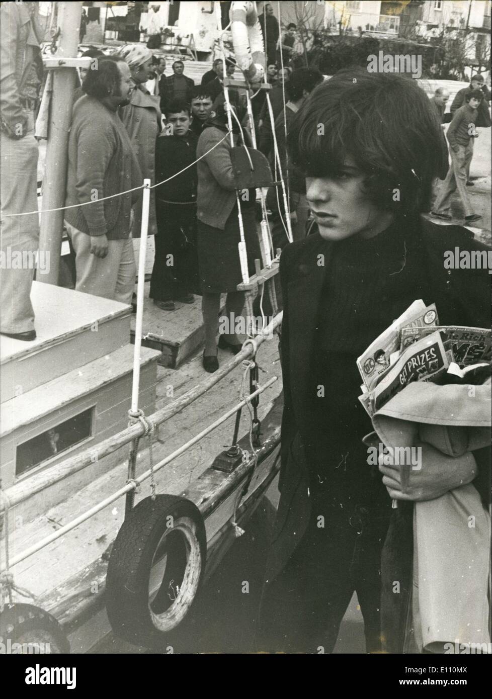Mar 03, 1975 - Giovanni - John Kennedy che arrivano per un funerale Oruessis ne foto Foto Stock