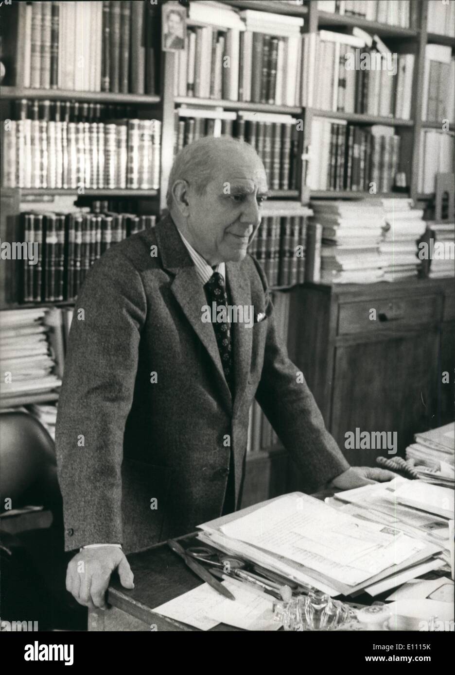 12 dicembre 1974 - interi presidente della Grecia Michalis Stassinopoulos Foto Stock