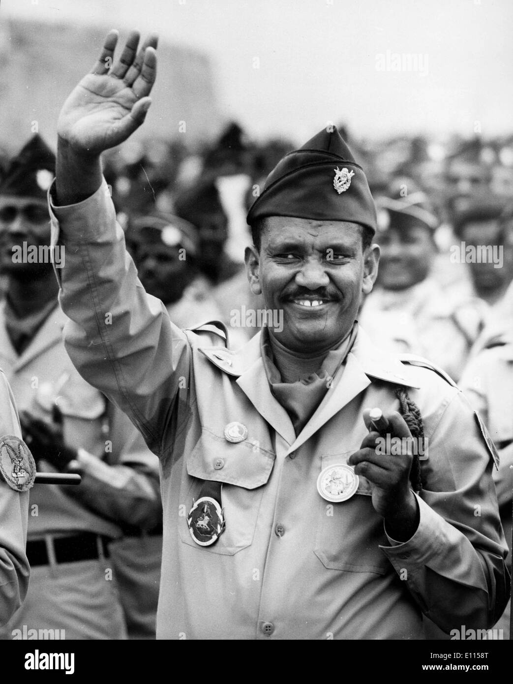Settembre 01, 1975; Etiopia ad Addis Abeba; Lt. Col. ATNAFU ABATE, secondo vicepresidente dell'Etiopia consiglio militare amministrativo provvisorio.. (Credito Immagine: KEYSTONE Pictures USA/ZUMAPRESS.com) Foto Stock