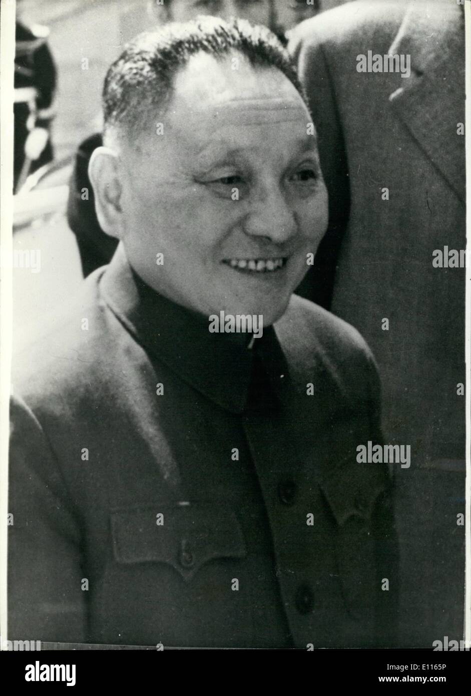 Gen 01, 1976 - Chou En-Lai muore di cancro a 77: Chou En-Lai,premier della Repubblica popolare cinese dal 1949 sono morte ieri a Pechino di cancro all'età di 77. La foto mostra Teng-Hsiao-Ping Cina il primo Vice Premier e il probabile successore di Primo Ministro dopo la morte di Chou En-Lai a Pechino ieri. Foto Stock