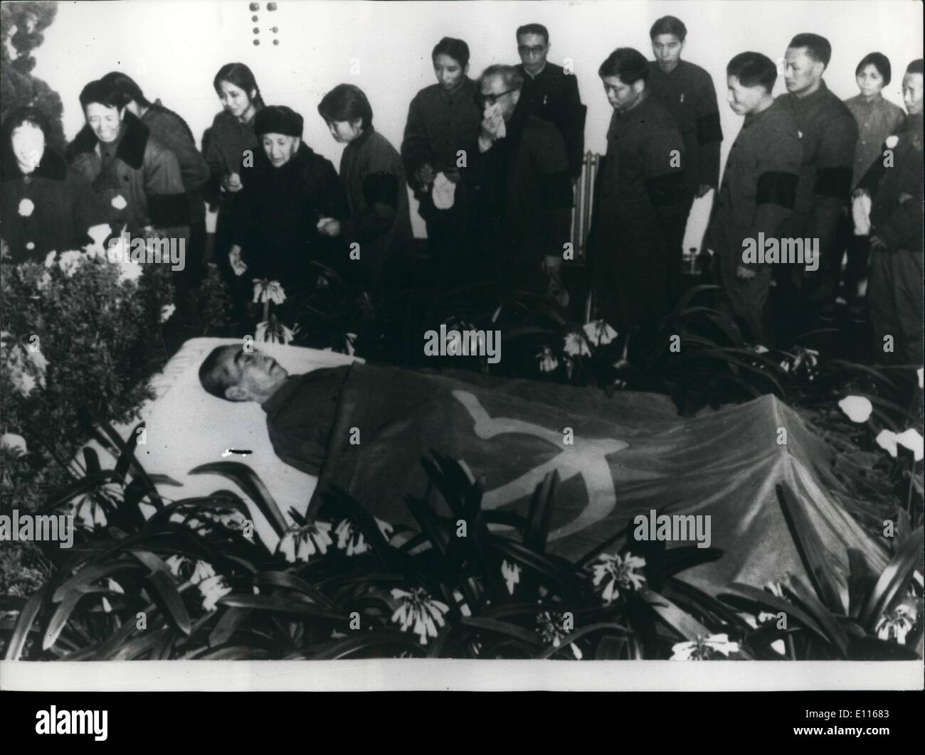 Gen 13, 1976 - i funerali di Chou En-Lai, del primo ministro cinese Foto Stock