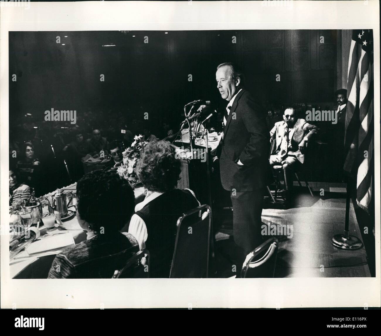 Mar 03, 1976 - Henry M. Jackson candidato presidenziale democratico White Plains (N.Y.) Hotel Foto Stock