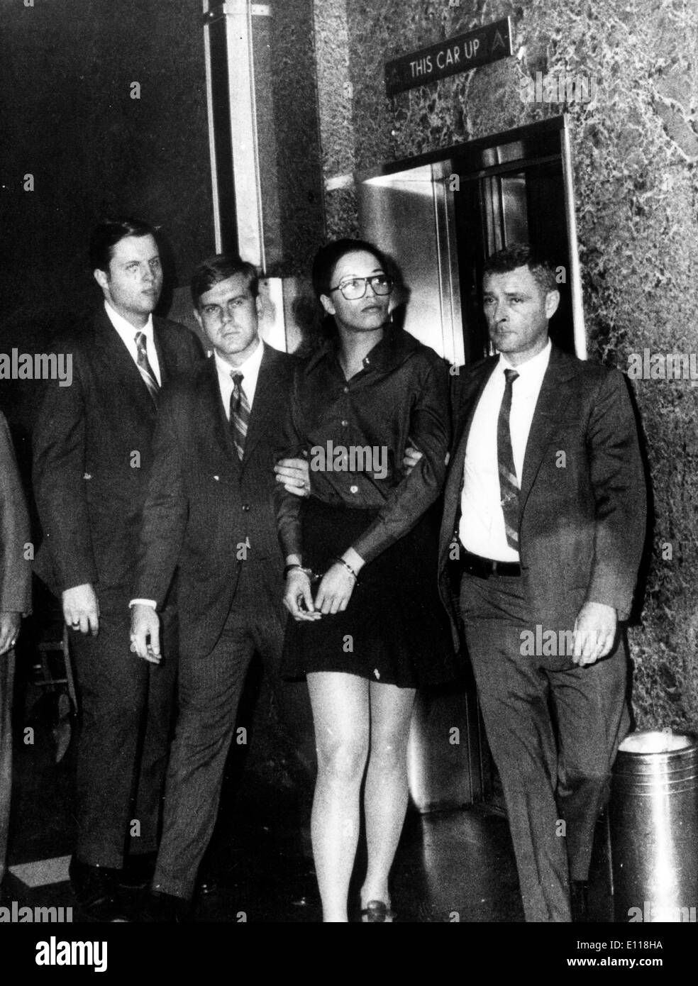 Attivista Angela Davis sotto arresto Foto Stock