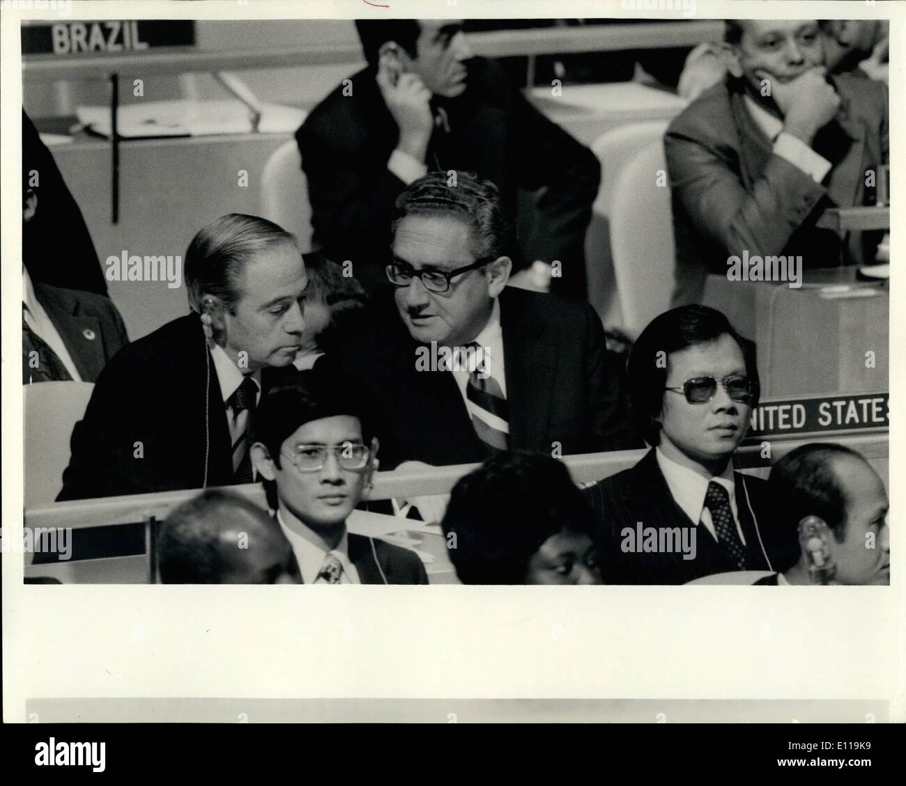 Sett. 09, 1976 - H. Kissinger - Wm Scranton ONU Assemblea gen. Foto Stock