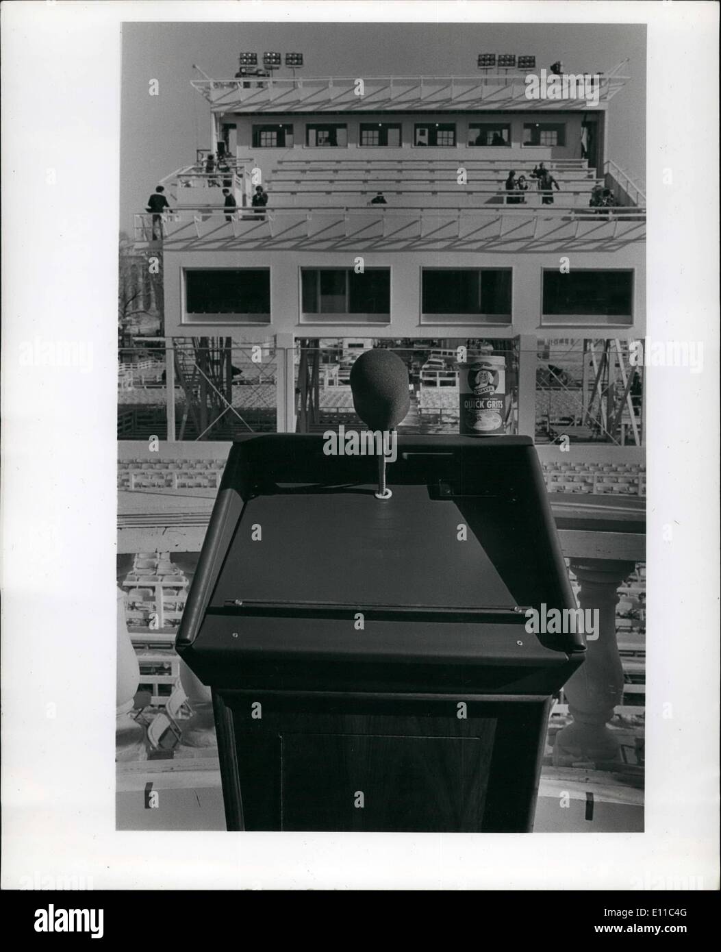 Gen 01, 1977 - Carter Inaugurazione: Fotografie staud visto dalla terra presidenziale stoud. Foto Stock