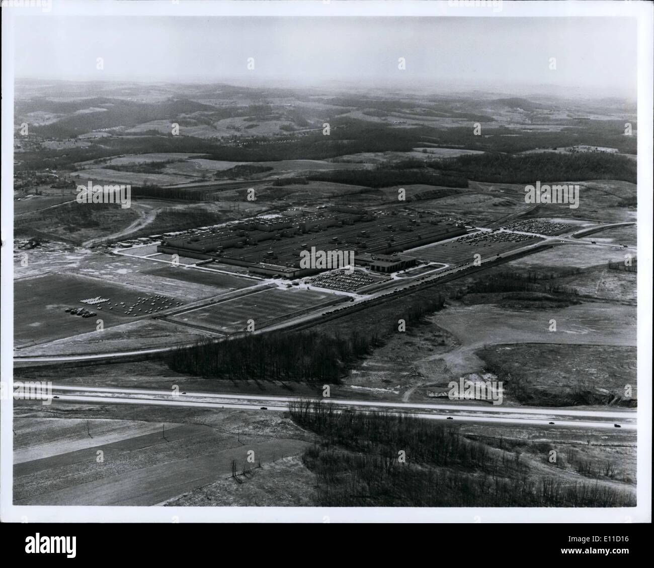 Apr. 04, 1977 - Volkswagen Westmoreland, 35 miglia a sud est di Pittsburgh, copre circa 40 della pianta del sito, 180 come. Produ Foto Stock