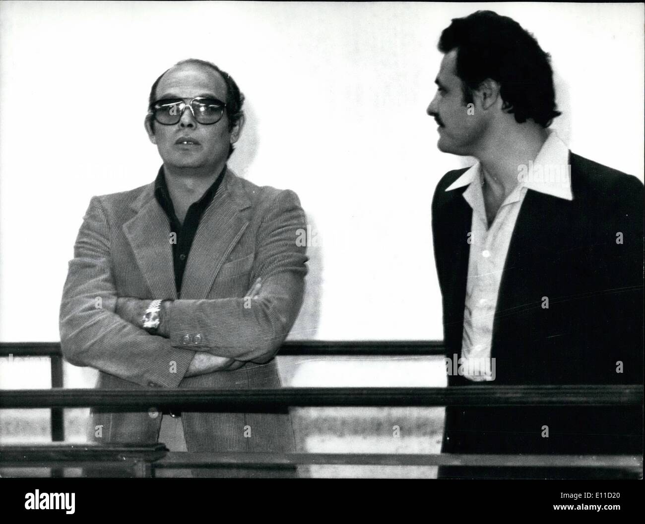 Apr. 04, 1977 - Roma 28.4.77, direttore Pasquale Squitieri, amico dell'attrice Claudia Cardinale, è andato alla corte di essere Foto Stock