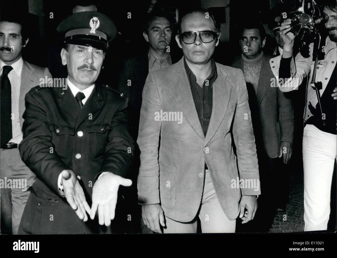 Apr. 04, 1977 - Roma 28.4.77, direttore Pasquale Squitieri, amico dell'attrice Claudia Cardinale, è andato alla corte di essere Foto Stock