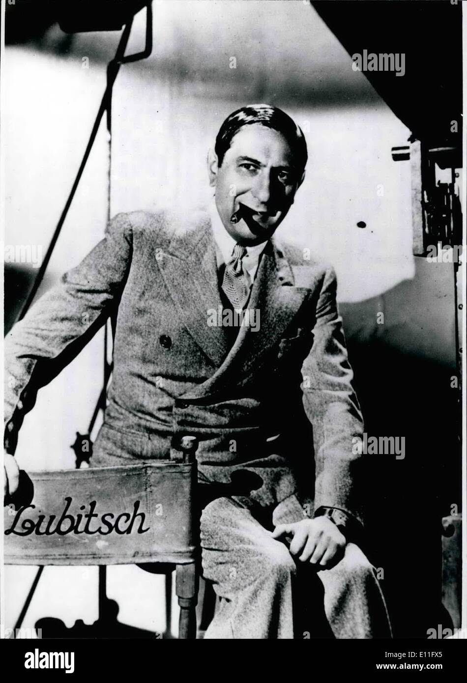 Nov. 11, 1977 - trentesimo anniversario della morte di ERNST LUBITSCH 30 anni fa, a novembre 3Oth, 1947, in o  y... morì il famoso regista ERNST LUBITSCH (foto). 1982 Nasce a Berlino, che egli è stato scoperto nel 1911 da Max Reinhardt e istruiti da Lui - dopo un breve periodo di tempo ho avuto giocato in pellicole. 1914 ha diretto per la prima volta, 1919 ha avuto il suo primo grande successo con la commedia "'Die Austernprinzessin'' (oyster-princess) e il film storico ''Madame Dubarry'' Foto Stock