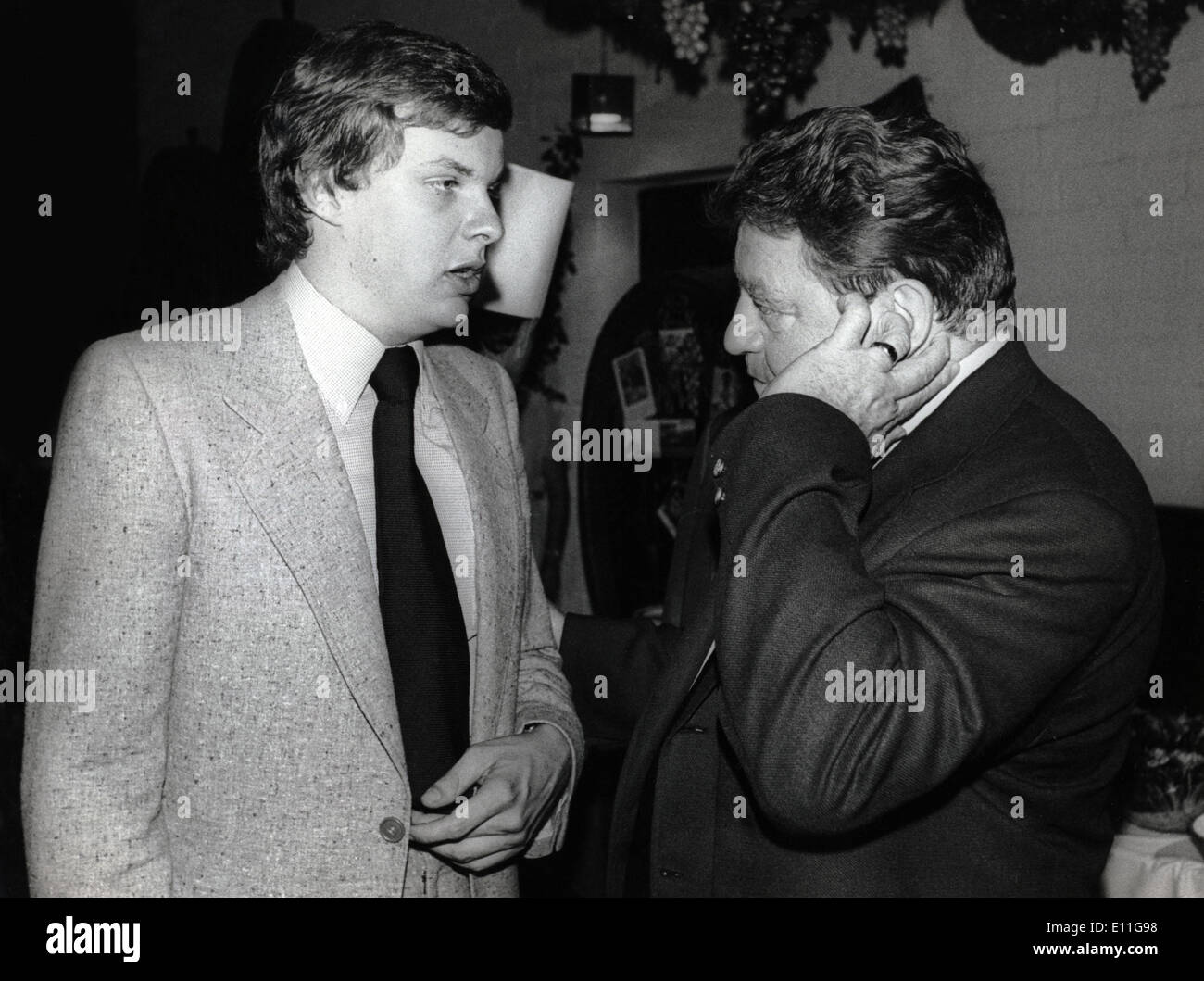Il ministro presidente Franz Josef Strauss figlio con Max Foto Stock