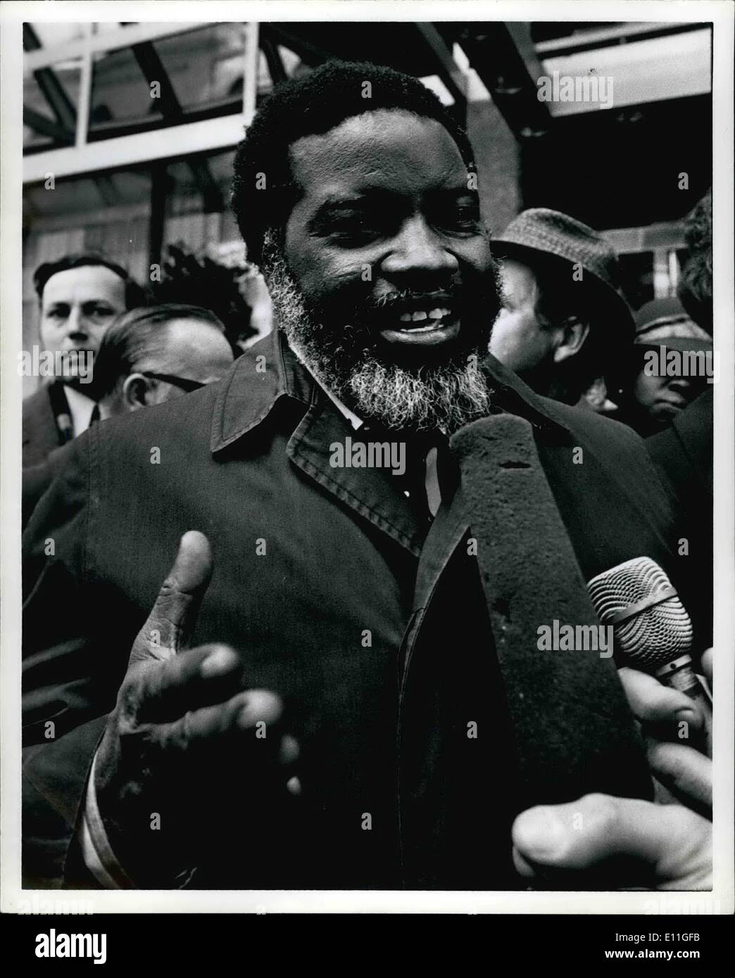Febbraio 02, 1978 - Sam Nujoma capo della SWAPO (militante neri di Namibia) ONU Plaza Hotel un Foto Stock