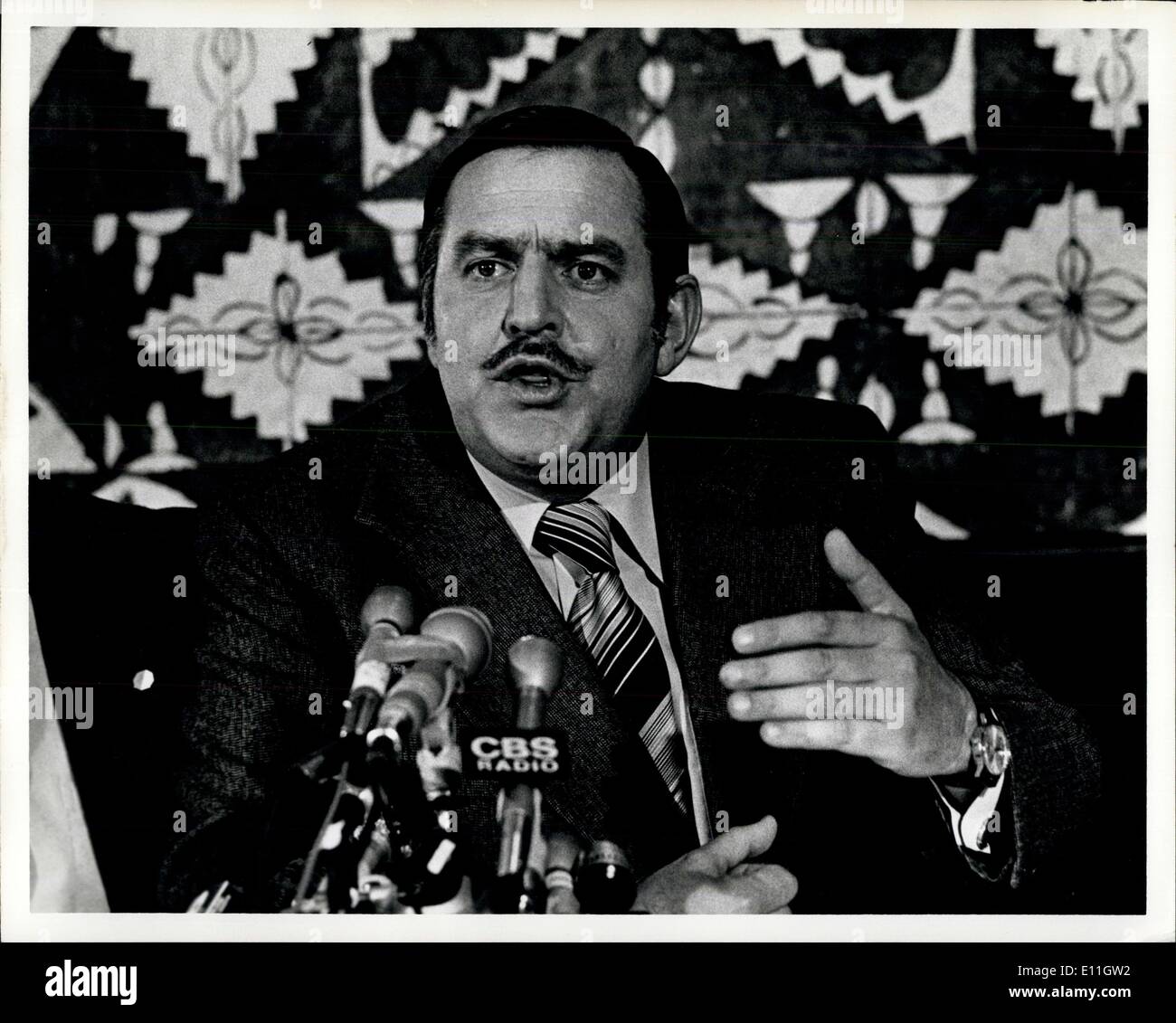 Febbraio 12, 1978 - Roelof F. Botha, il ministro degli Esteri sudafricano ONU Plaza Hotel. APRESS Foto Stock