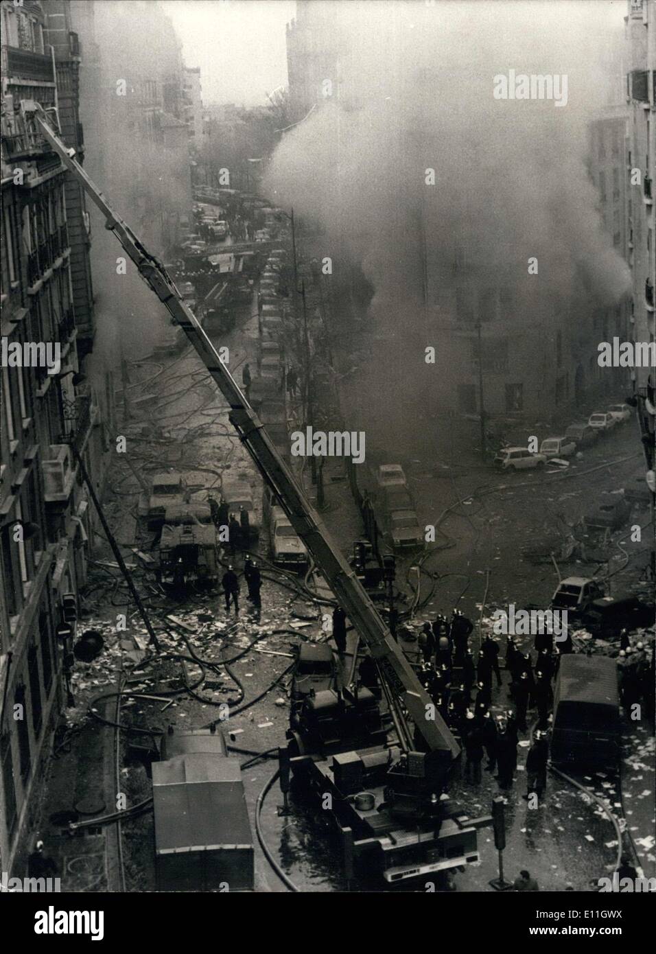 Febbraio 17, 1978 - Raynouard Street Parigi Dopo la catena di esplosioni Foto Stock