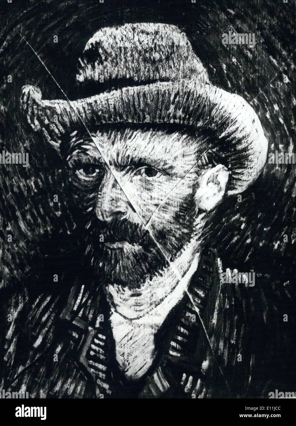 Apr. 28, 1978 - Van Gogh pittura lacerati da vandalo Foto Stock