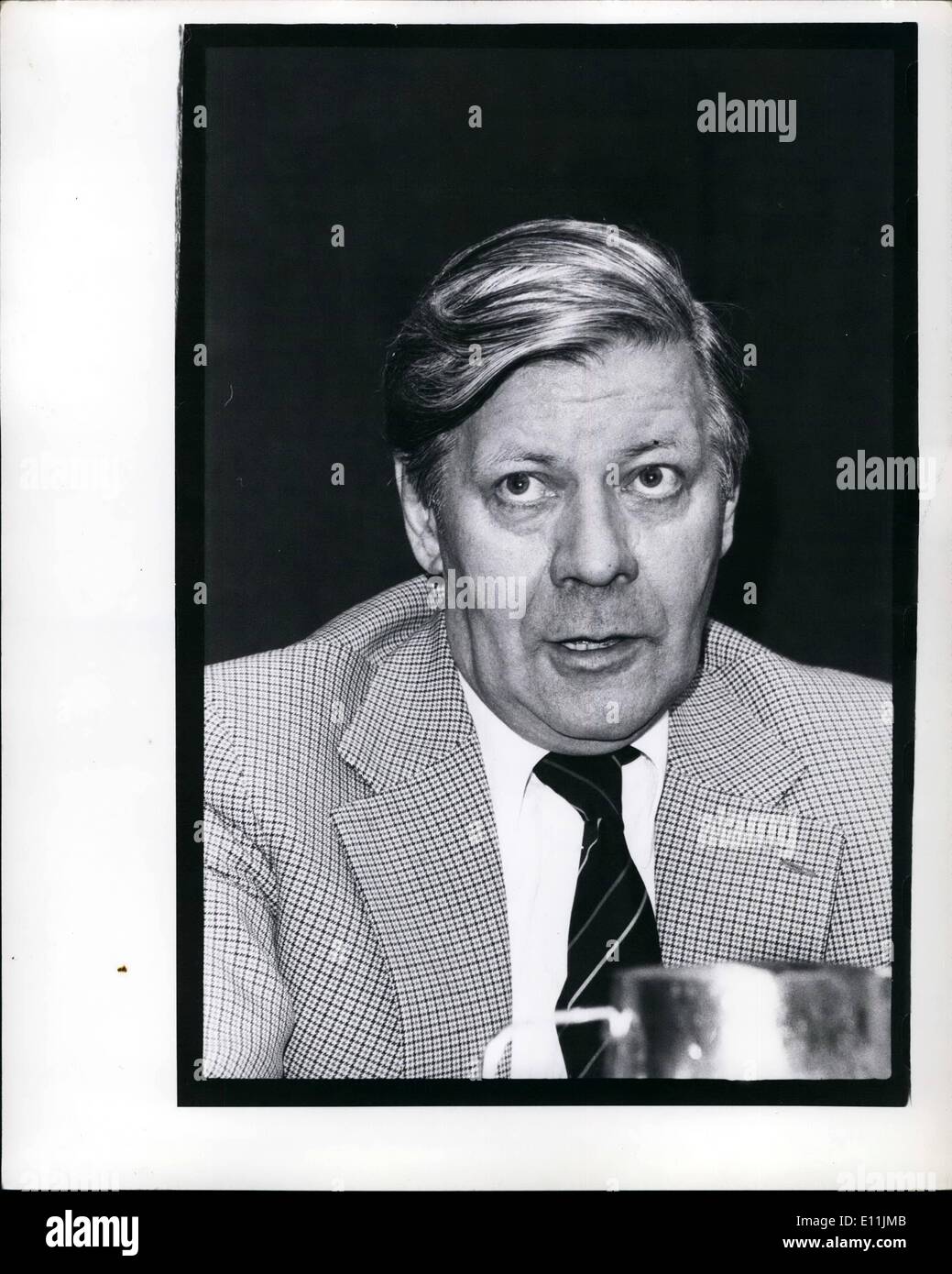 05 maggio 1978 - Helmut Schmidt, premere Conf. UN Plaza Hotel. Foto Stock