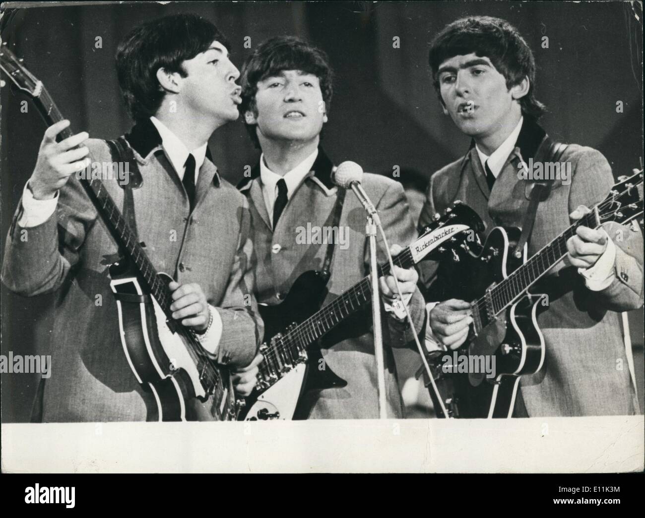 Giugno 06, 1978 - The Beatles: Beatles in azione L. per R. Paul McCartney, John Lennon e George Harrison. Foto scattata durante la loro recente visita ai membri. Foto Stock