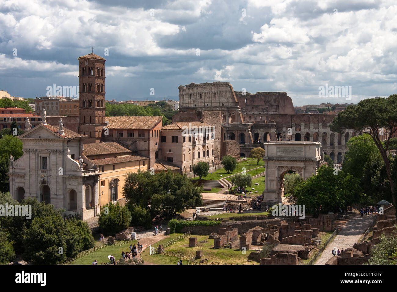 Forum Romanum, Rom, Italien - Forum Romanum, Roma, Italia Foto Stock