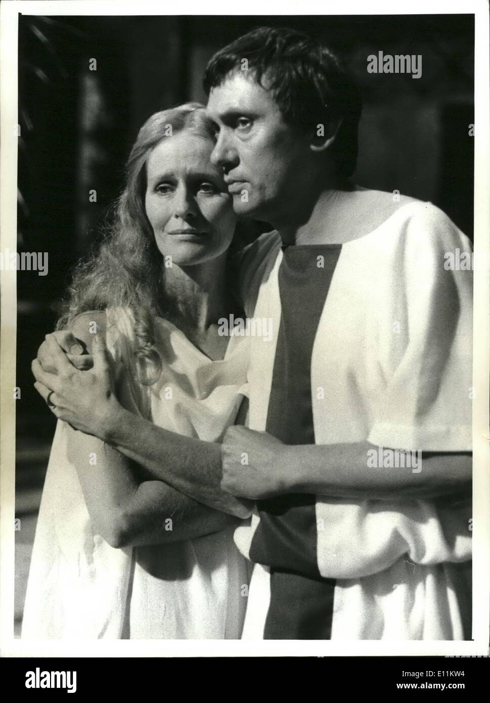 Gen 01, 1979 - LA BBC Television Shakespeare - Giulio Cesare Giulio Cesare è il quarto della BBC Television Shakespeare serie ad essere vagliati su BBC 2 domenica 11 febbraio. Virginia Mckenna come Portia e Richard Pasco come Marcus Bruto. Foto Stock
