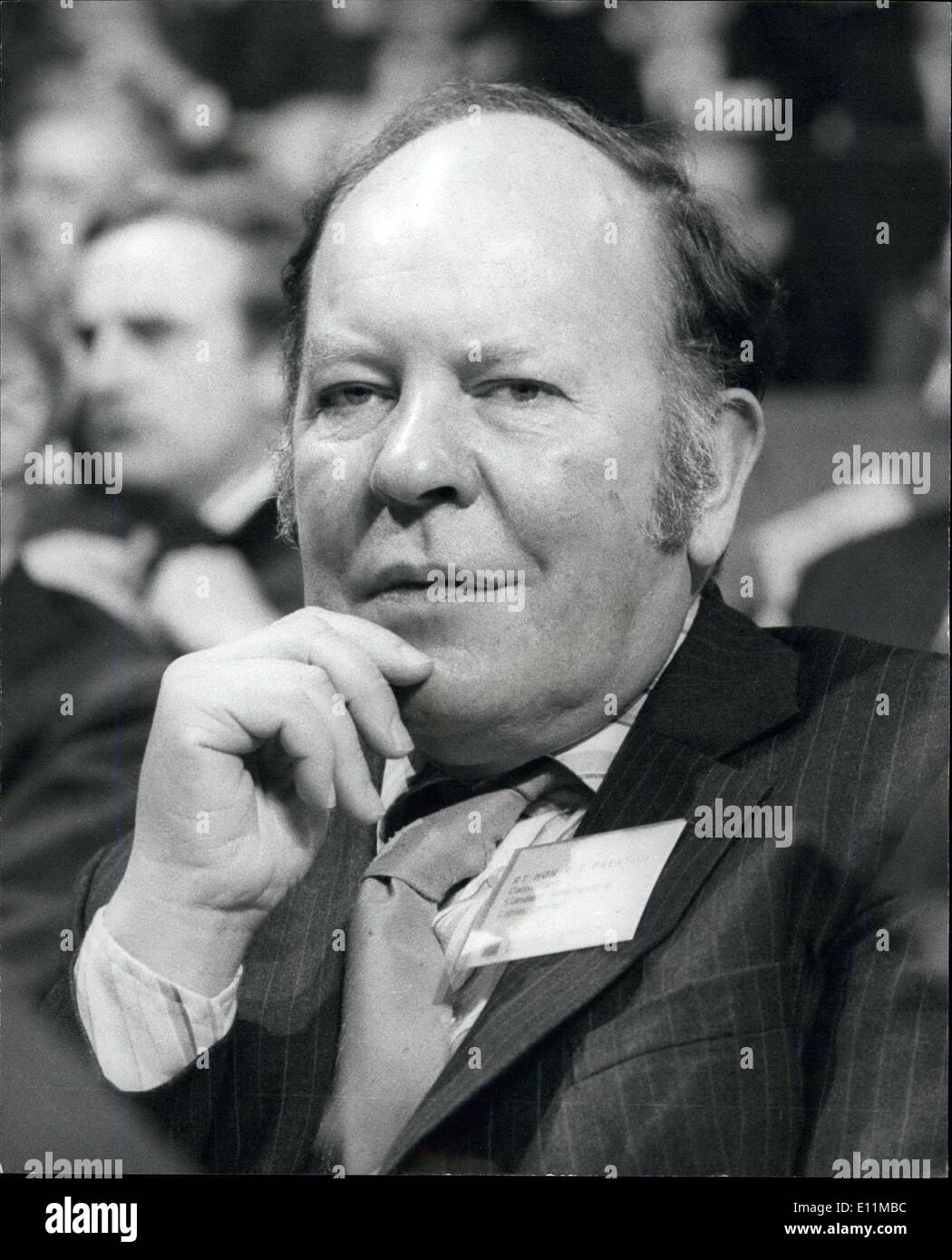 Nov. 07, 1978 - Conferenza della Confederazione dell'industria britannica a Brighton: la Confederazione dell'industria britannica conferenza aperta a Brighton ieri. La foto mostra il sig. Reg Prentice, MP per Newham Oriente presso la conferenza di CBI ieri a Brighton. Foto Stock