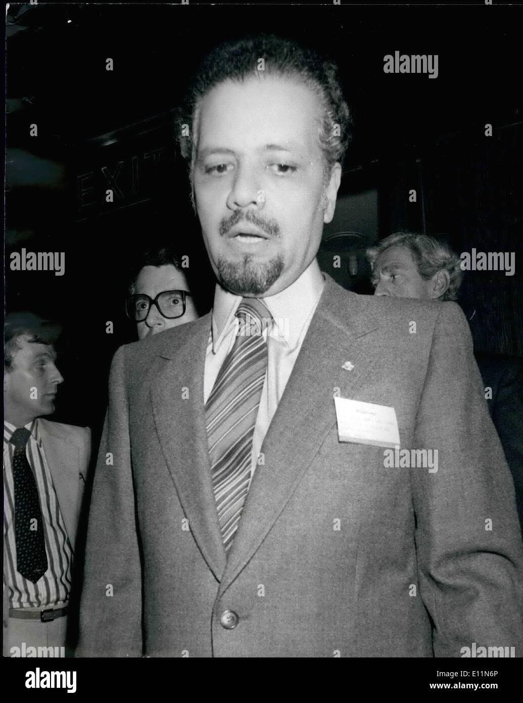 Giugno 20, 1979 - 20 Giugno 1979 lo sceicco Yamani mette in guardia sui prezzi del petrolio. Lo sceicco Yamani, la Saudi Arabian Oil Ministro, in grave stato d'animo ad una conferenza di Londra ieri quando egli ha avvertito che una quadruplicazione dei prezzi del petrolio è stato probabilmente nei prossimi otto a dieci anni. Foto Stock