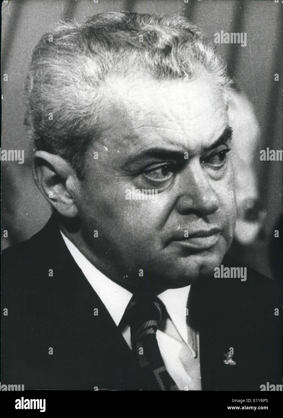Gen 15, 1980 - Signor Stevan Doronjski,Presidente della Iugoslavia Foto Stock