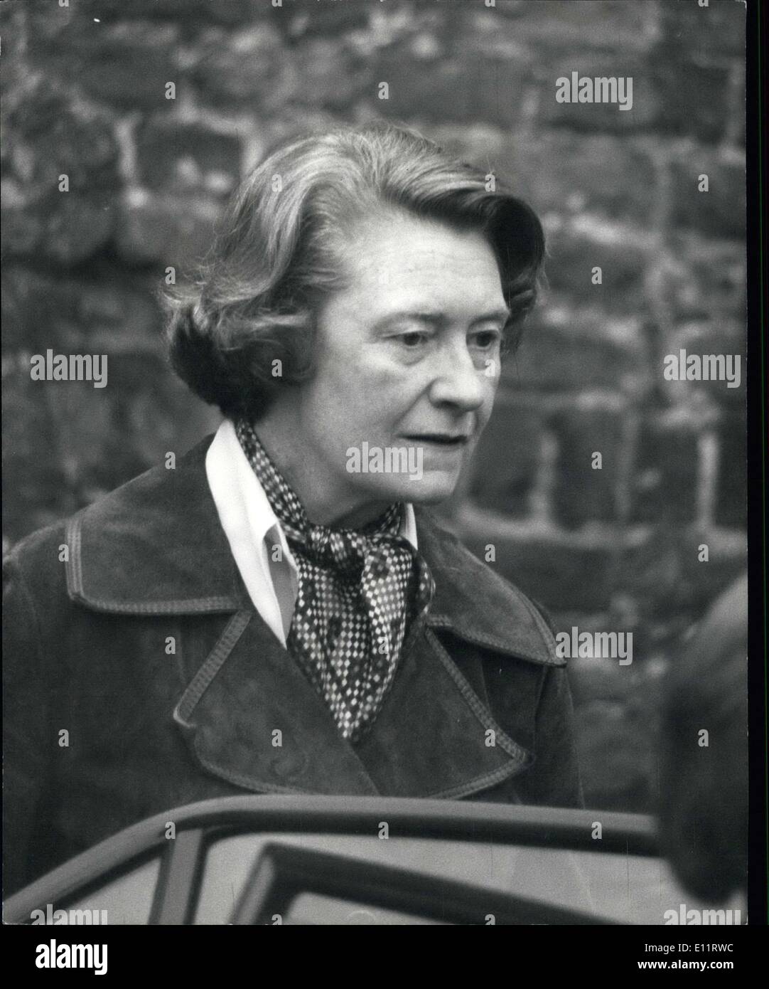Ottobre 15, 1979 - Inchiesta Di Neave Airey a Westminster. La foto mostra la sig.ra Airey Neave visto arrivare al Westminster Cornorers corte per l'inchiesta di suo marito il sig. Airey Neave, assassinato dall'IRA all'inizio di questo decennio. Foto Stock