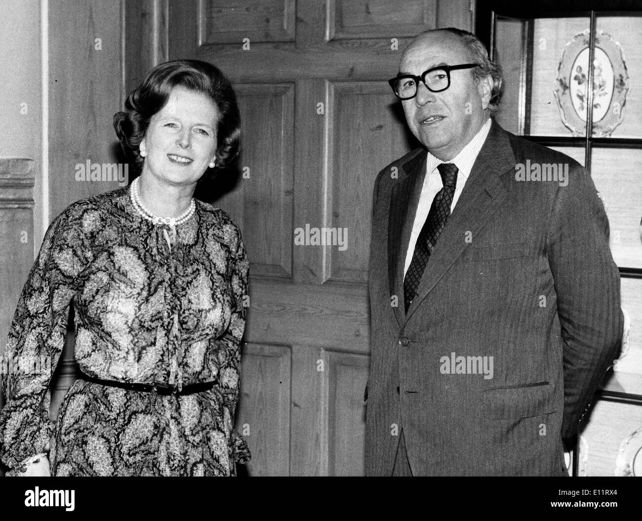 Margaret Thatcher incontra Roy Jenkins Foto Stock