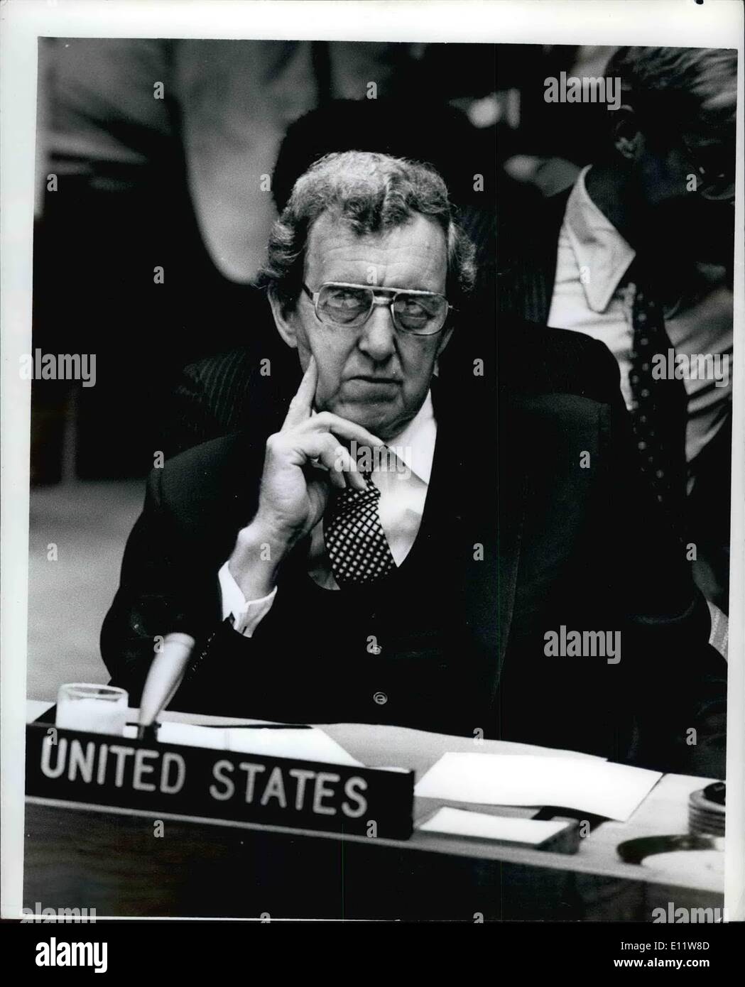 Agosto 08, 1980 - Mer. agosto 20th. 1980, le Nazioni Unite di New York City. Il Consiglio di Sicurezza ha incontrato oggi e censura Israele per la sua continua politica sulla città di Gerusalemme. Foto Stock