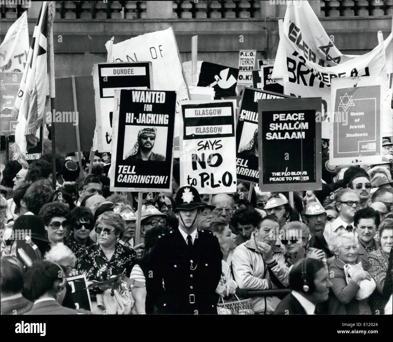 Mass radunatori ebrei britannici contro plc immagini e fotografie stock