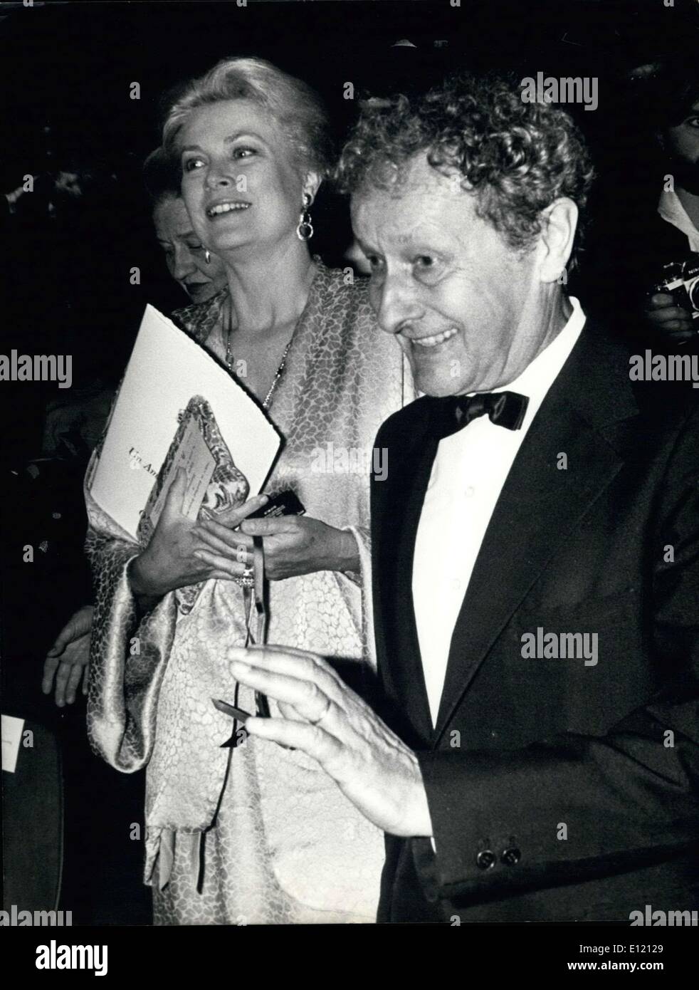 Sett. 18, 1981 - La Principessa Grace di Monaco e Jean-Louis Barrault Foto Stock