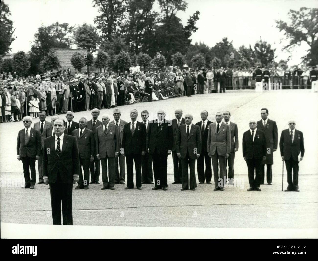 Giugno 19, 1981 - Mitterrand ha ospitato le cerimonie per il Giugno 18 Ricorso 41mo anniversario presso il monte Valerien. K Foto Stock