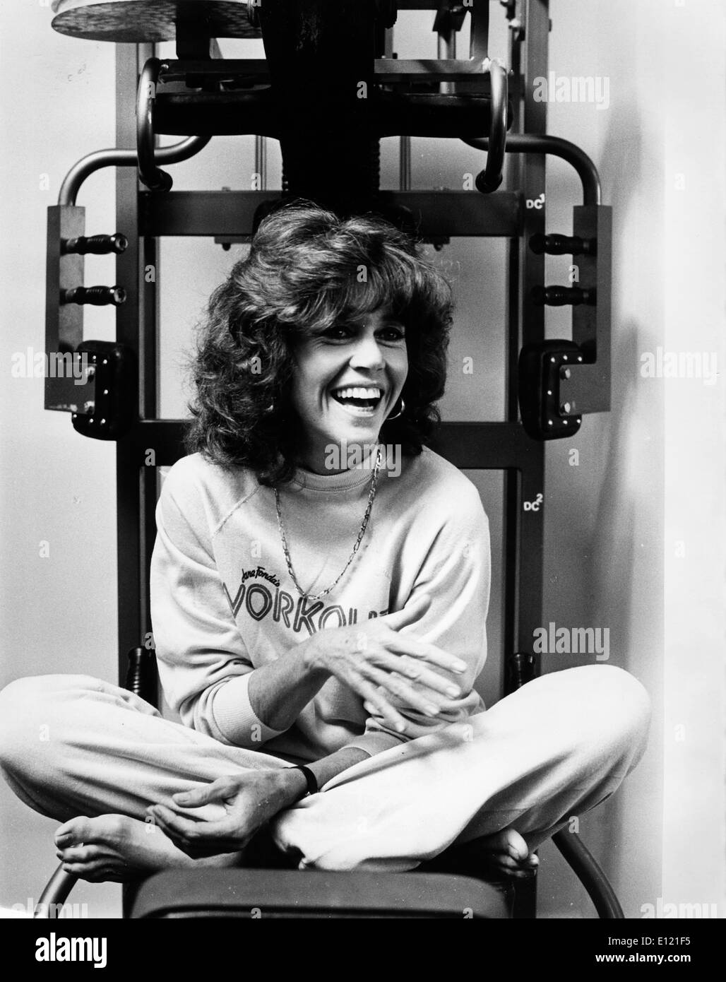 L'attrice Jane Fonda in apertura della sua palestra Foto Stock