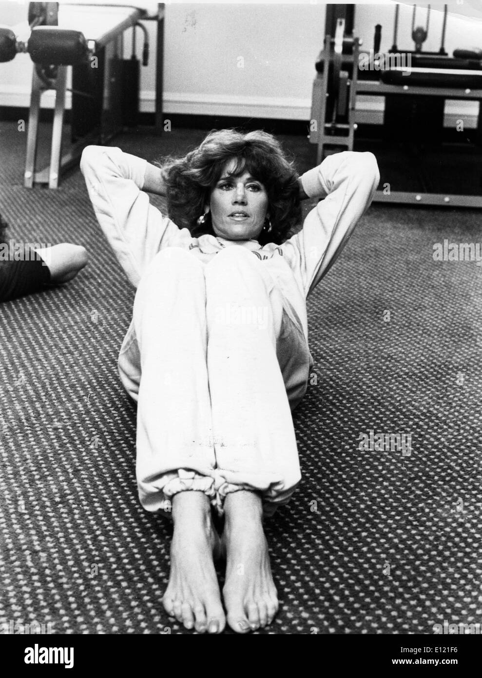 L'attrice Jane Fonda in apertura della sua palestra Foto Stock