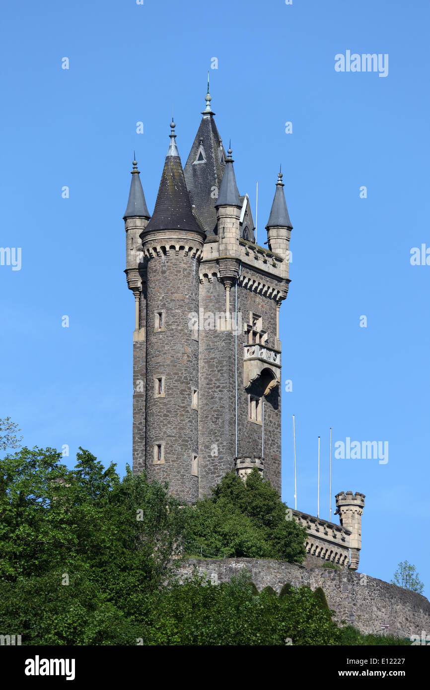 Torre Wilhelmsturm a Dillenburg in Hesse, Germania Foto Stock