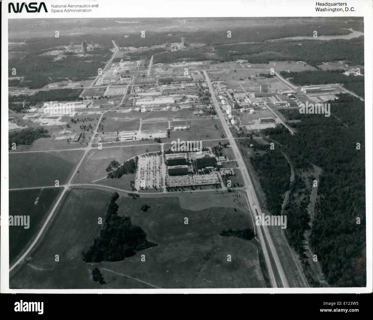 Lug. 07, 1984 - Vista aerea della NASA Marshall Space Flight Center, Huntsville, AL. Foto Stock