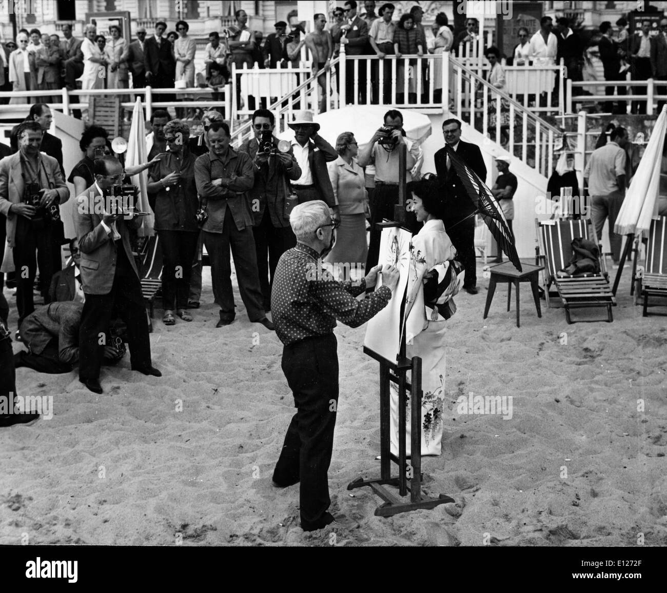 Apr 01, 2009 - Londra, Inghilterra, Regno Unito - LEONARD Tsuguharu Foujita (novembre 27, 1886 Ð 29 gennaio 1968) era un pittore Foto Stock