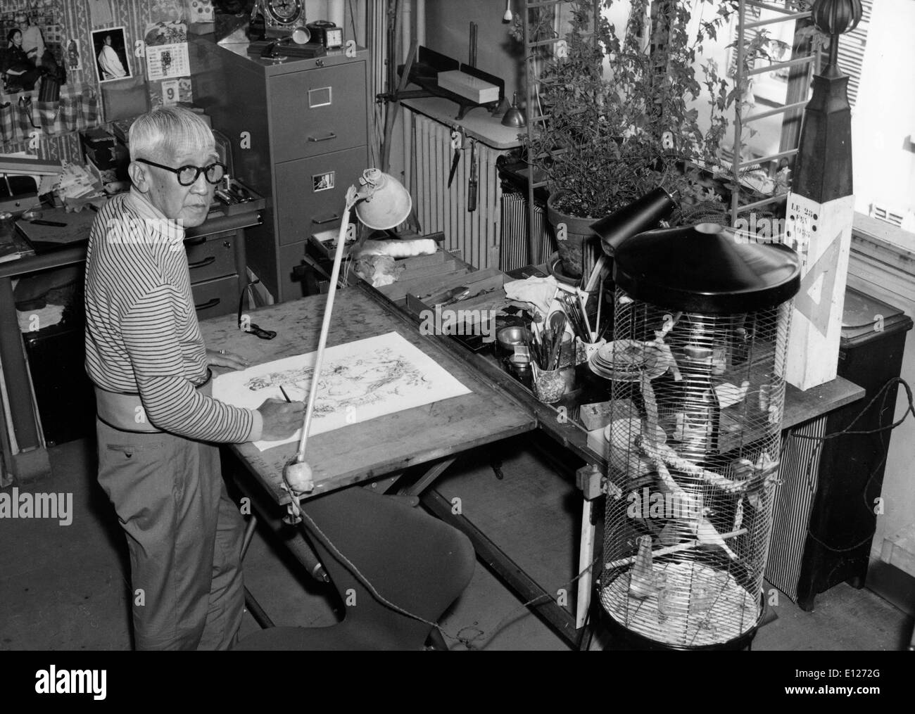 Apr 01, 2009 - Londra, Inghilterra, Regno Unito - LEONARD Tsuguharu Foujita Novembre 27, 1886 Ð 29 gennaio 1968 era un pittore Foto Stock