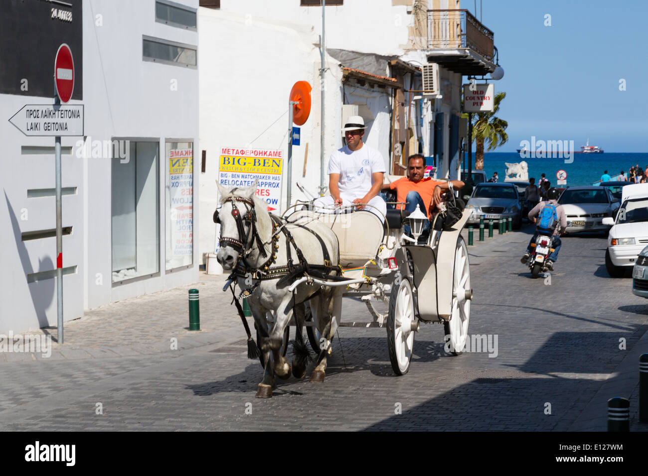 Tourist giro in carrozza, Larnaca, Cipro Foto Stock