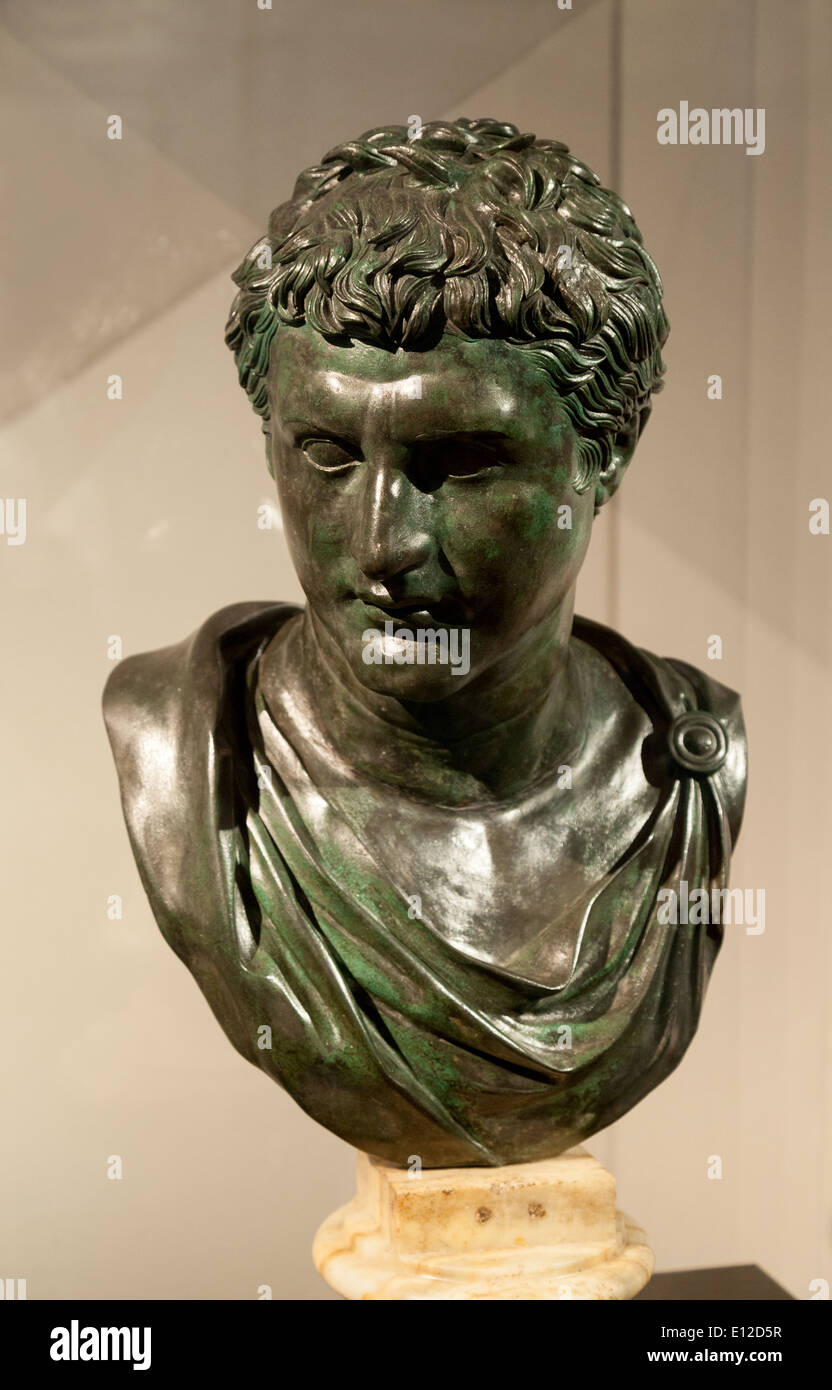 Eumenes II, fondatore della biblioteca di Pergamo, copia in bronzo, 50ad del originale greco, Museo del Colosseo, Roma, Italia Europa Foto Stock