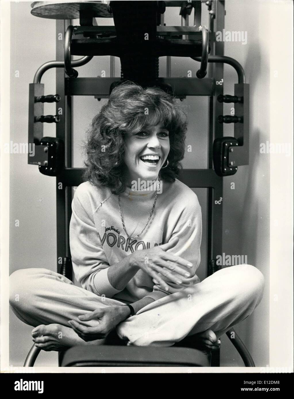 Dic. 19, 2011 - Jane Fonda in apertura del suo ''allenamento'' esercizio salon a San Francisco, California. Ottobre 1981 Foto Stock