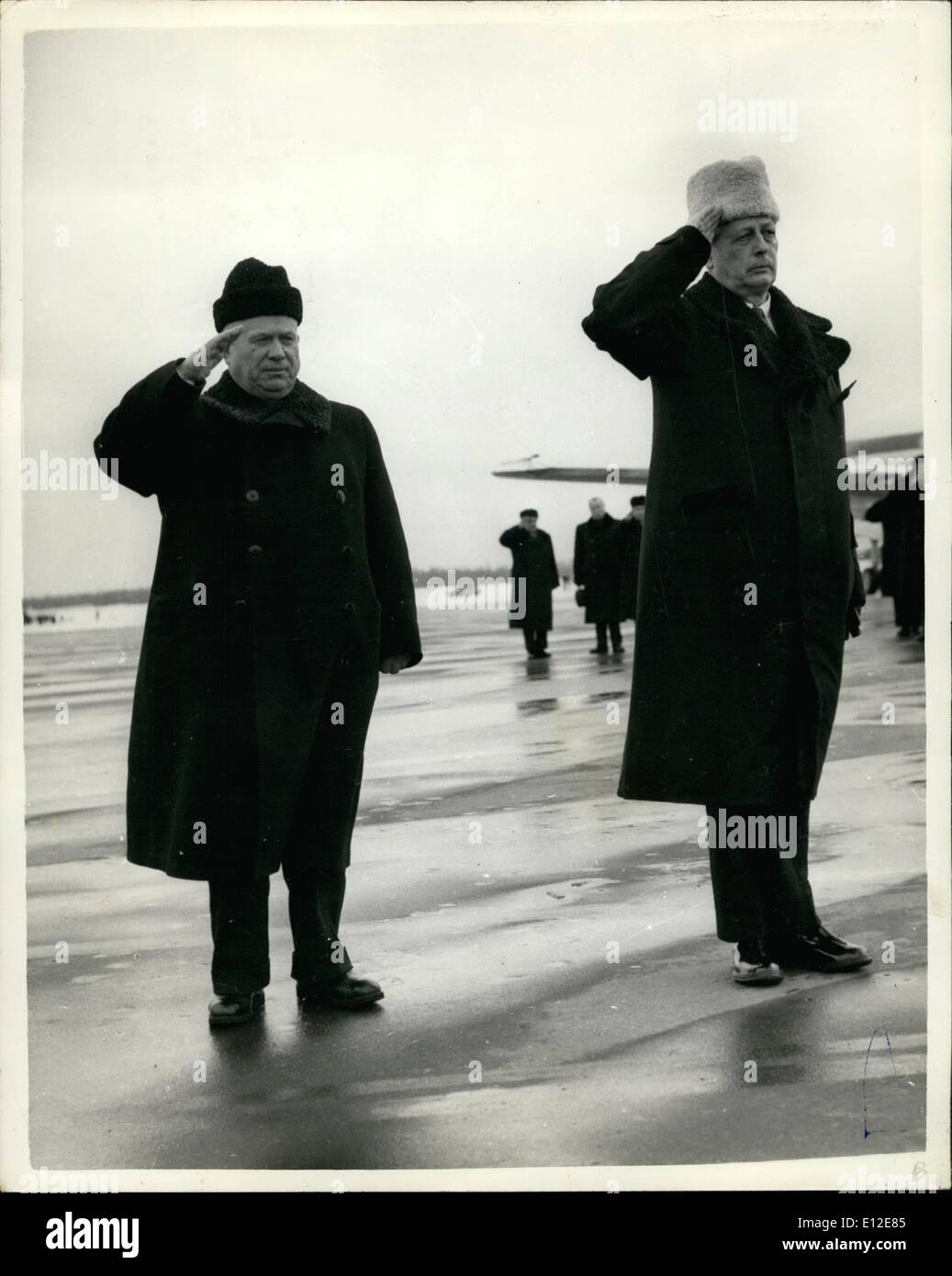 Dic. 15, 2011 - Harold MacMillan e il sig. Kruschev di Mosca. Foto Stock