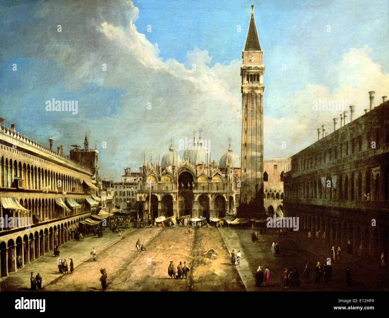 La piazza San Marco a Venezia ca. 1723-24 Canaletto . Venezia 1697-1768 Italia Italiano Foto Stock