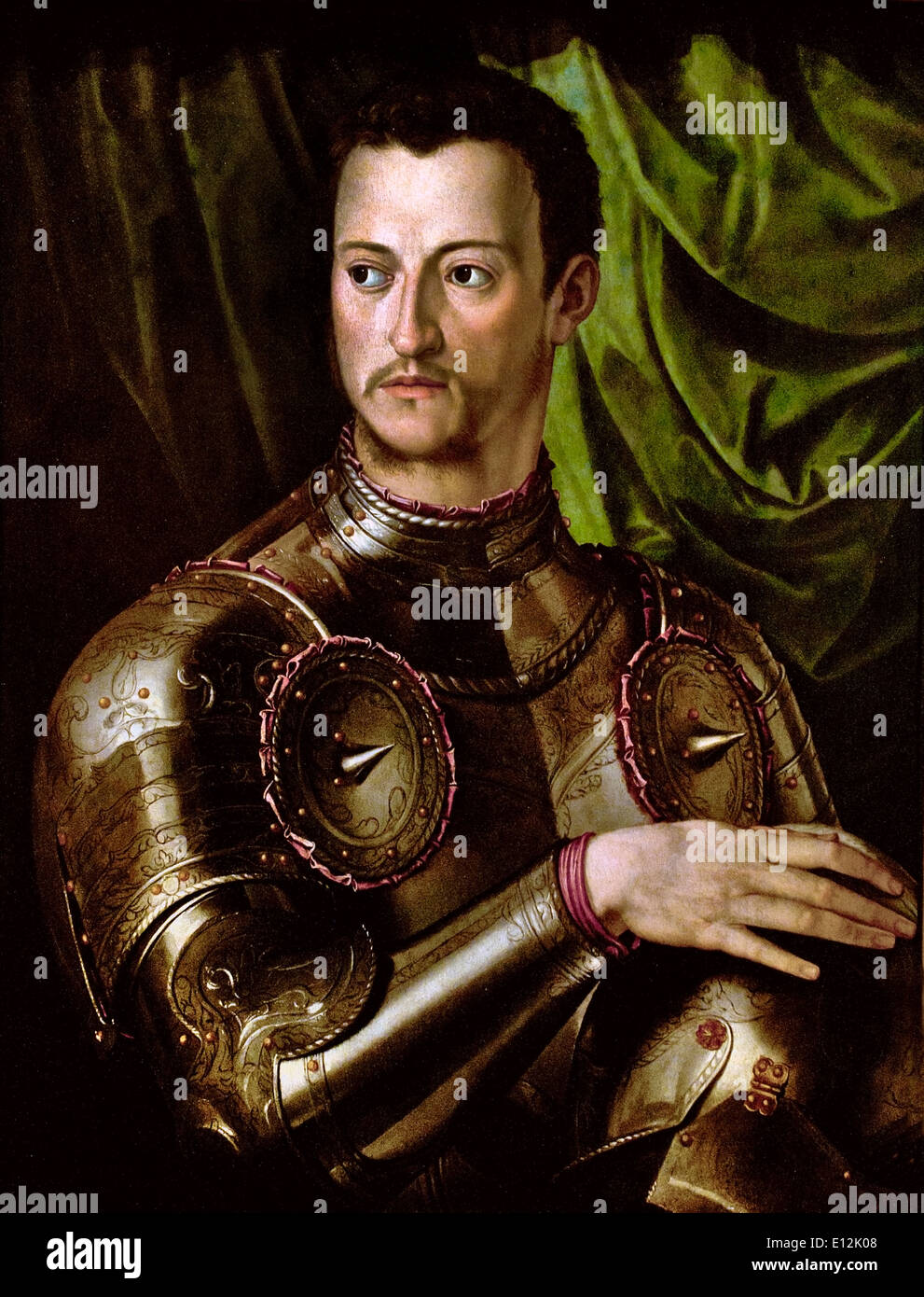 Cosimo de Medici in Armour ) Duca di Firenze Regno 1537-1569 ) 1545 Bronzino Monticelli 1503 Firenze 1572 Italia Agnolo di Cosimo, disse, io Foto Stock