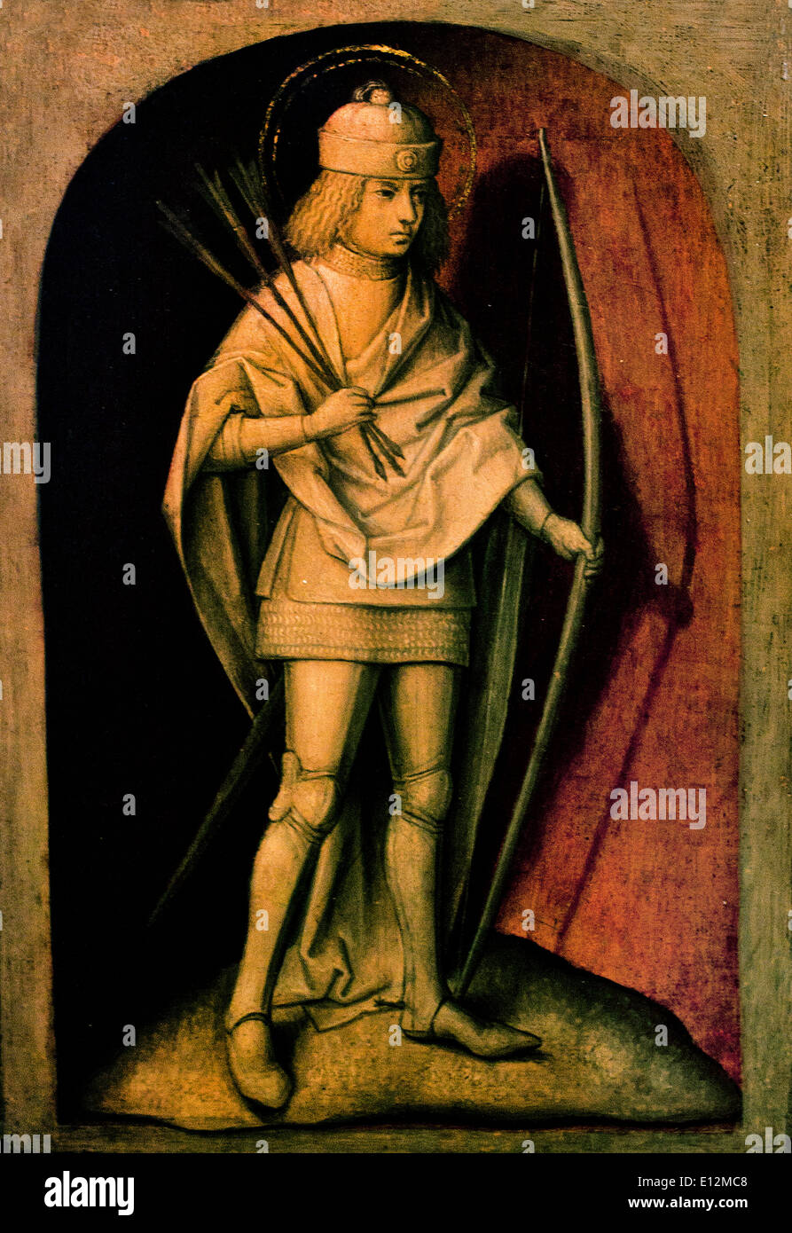 San Sebastian (retromarcia) ca. 1480 Maestro della Maddalena leggenda Bruxelles 1480-1526 belga fiamminga del Belgio Foto Stock