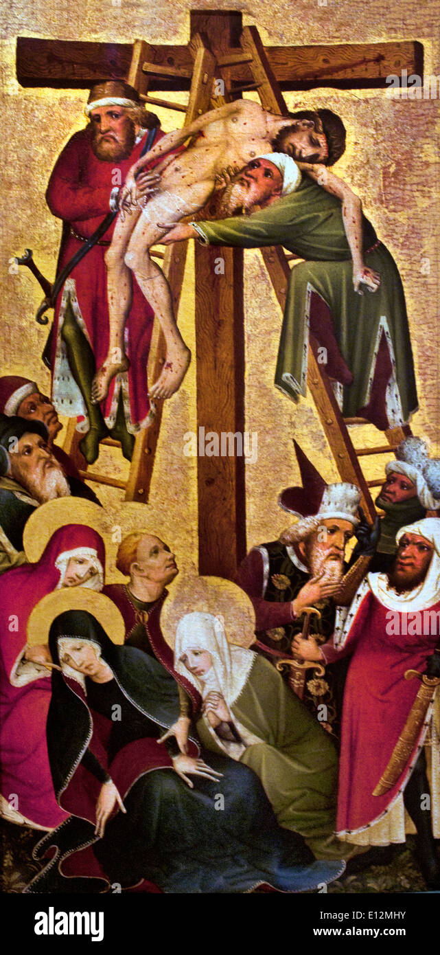 La discesa dalla Croce ca. 1420 anonimo artista tedesco medio Reno Germania Foto Stock