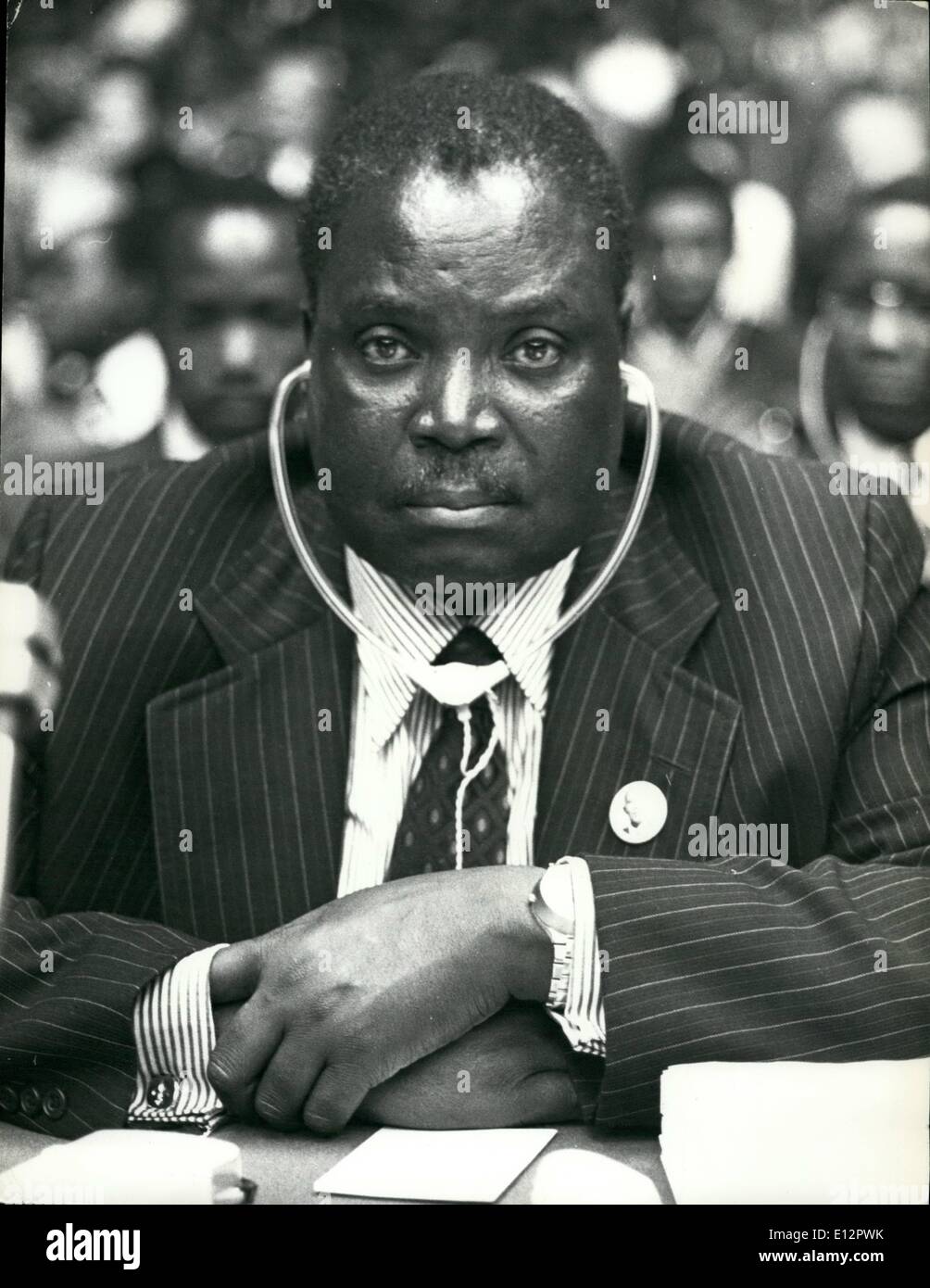 Febbraio 24, 2012 - Malawi : Nkhoma Richard B. chidzanja Nkhoma, ministro per gli affari Dau. nato 1921. ministro per gli enti locali govt 1964. Foto Stock