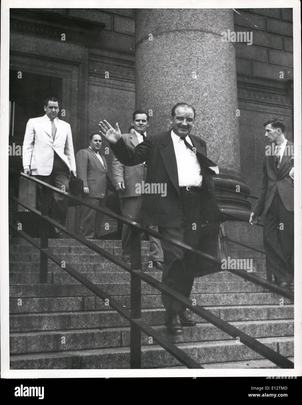 Febbraio 24, 2012 - Mac Carthy lasciando corte federale dopo indagine in N.Y. ESS.co Foto Stock