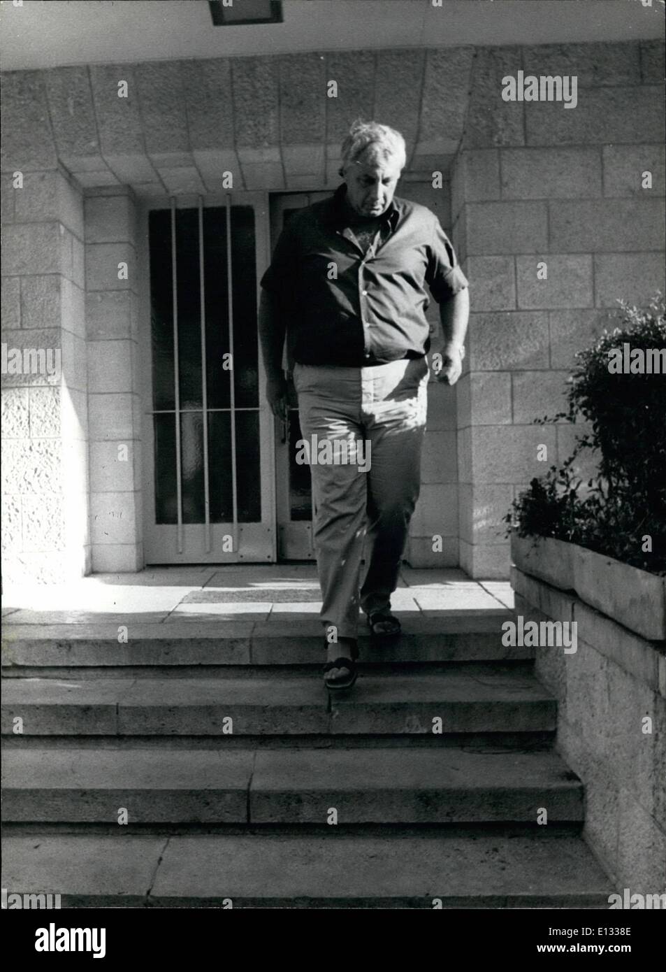 Febbraio 26, 2012 - Generale Ariel Sharon nominato come consigliere speciale per la sicurezza nazionale di Israele. 6/75 Foto Stock