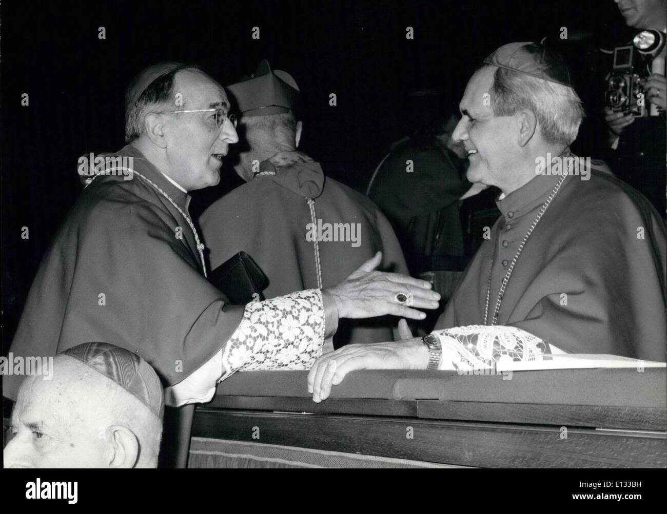 Febbraio 26, 2012 - Vaticano 17-9-65 le fatiche della quarta sessione del Concilio Ecumenico, continuare nella Basilica di San Pietro. OPS: il cardinale Leger Foto Stock